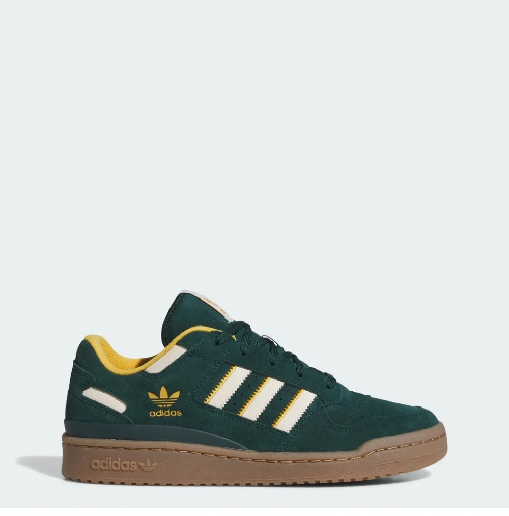 adidas Forum Low CL Causal Aurora Ivy White Green Yellow JQ2656 Men's Size 9.5